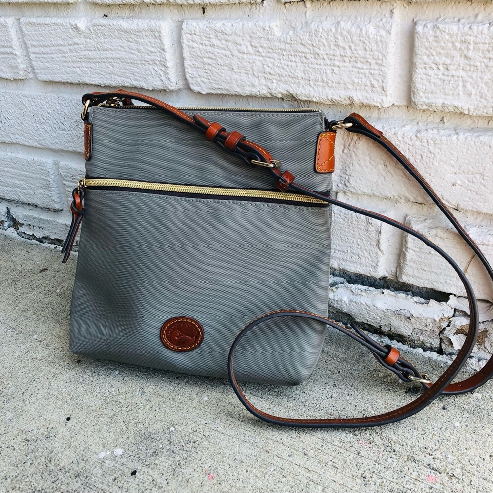 Dooney and Bourke Wayfare Suede Large Hobo Taupe Gray Purse*